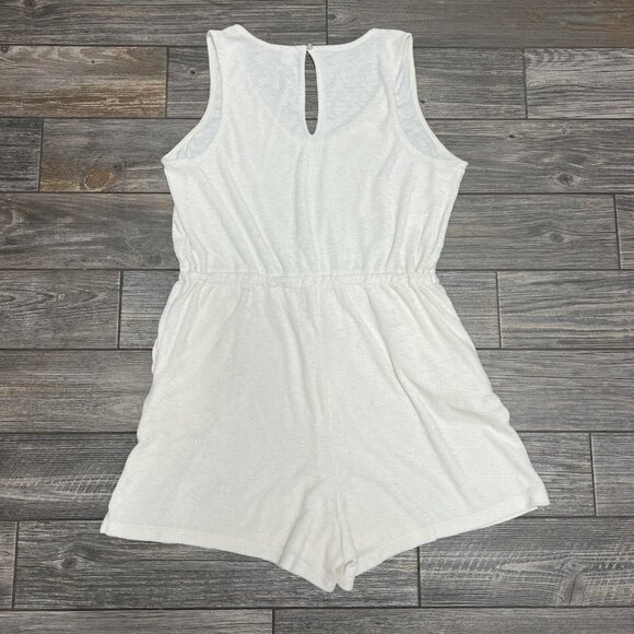 Old Navy Terry Shorts Romper Womens Large One Piece Romper Tank Drawstring Waist - Picture 4 of 13